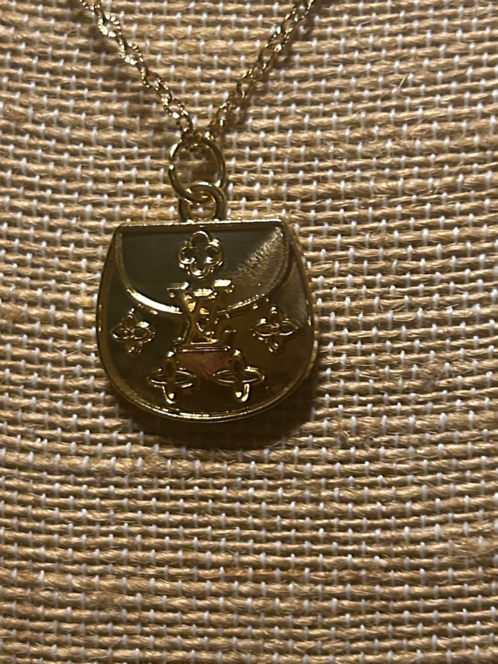 Gold-Tone Floral Pendant Necklace - Women's Jewelry